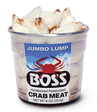 Boss Crab Meat Pasteurized Retail Twin Tail Seafood Corporation