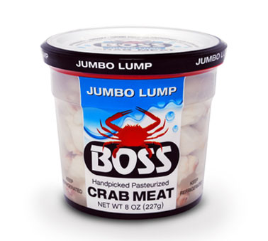 Boss Crab Meat Pasteurized Retail Twin Tail Seafood Corporation